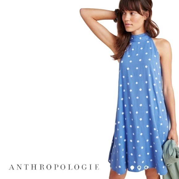 ANTHROPOLOGIE Cloth & Stone Hailey Halter Swing Dress - Picture 1 of 8